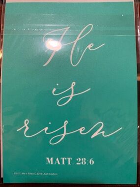 NIP Chalk Couture “He is Risen” Size A transfer